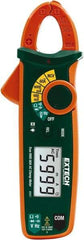 Extech - MA61, CAT III, Digital True RMS Clamp Meter with 0.7" Clamp On Jaws - 600 VAC/VDC, 60 AC Amps, Measures Voltage, Capacitance, Continuity, Current, Frequency, Resistance - Exact Industrial Supply