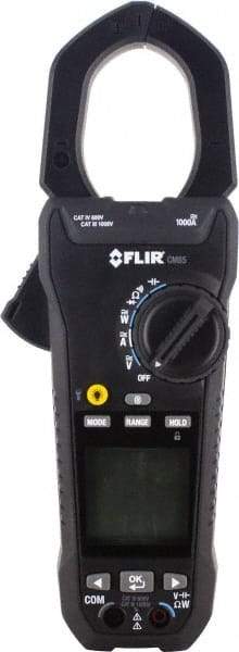 FLIR - CM85, CAT IV, Digital True RMS Wireless Clamp Meter with 1.77" Clamp On Jaws - 1000 VAC/VDC, 1000 AC/DC Amps, Measures Voltage, Capacitance, Current, Frequency, Resistance - Exact Industrial Supply