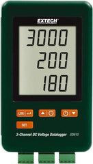 Extech - 1 Phase, 300mV, 0.01 Amp Capability, LCD Display Power Meter - ±0.5% + 0.2mV Voltage Accuracy - Exact Industrial Supply