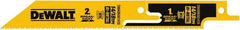 DeWALT - 6" Long x 1" Thick, Bi-Metal Reciprocating Saw Blade - Straight Profile, 14 to 18 TPI, Toothed Edge, Tang Shank - Exact Industrial Supply