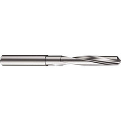 Screw Machine Length Drill Bit: 0.5118″ Dia, 130 °, Solid Carbide Bright/Uncoated, Right Hand Cut, Spiral Flute, Straight-Cylindrical Shank, Series CoroDrill 860