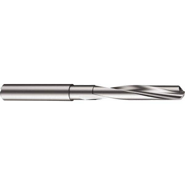 Screw Machine Length Drill Bit: 0.4219″ Dia, 130 °, Solid Carbide Bright/Uncoated, Right Hand Cut, Spiral Flute, Straight-Cylindrical Shank, Series CoroDrill 860