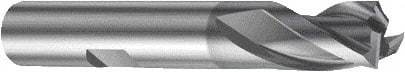 Sandvik Coromant - 12mm, 3 Flute, Solid Carbide, Corner Radius End Mill - 73mm OAL, 30° Helix, Right Hand Flute, 12.5mm LOC, Right Hand Cut - Exact Industrial Supply