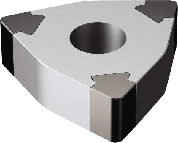 Sandvik Coromant - WNGA332 Grade 7025 CBN Turning Insert - 80° Trigon, 3/8" Inscr Circle, 3/16" Thick, 1/32" Corner Radius - Exact Industrial Supply