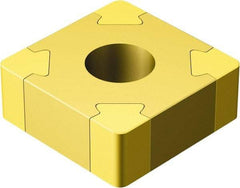 Sandvik Coromant - SNGA433 Grade 7525 CBN Turning Insert - TiN Finish, 90° Square, 1/2" Inscr Circle, 3/16" Thick, 3/64" Corner Radius - Exact Industrial Supply