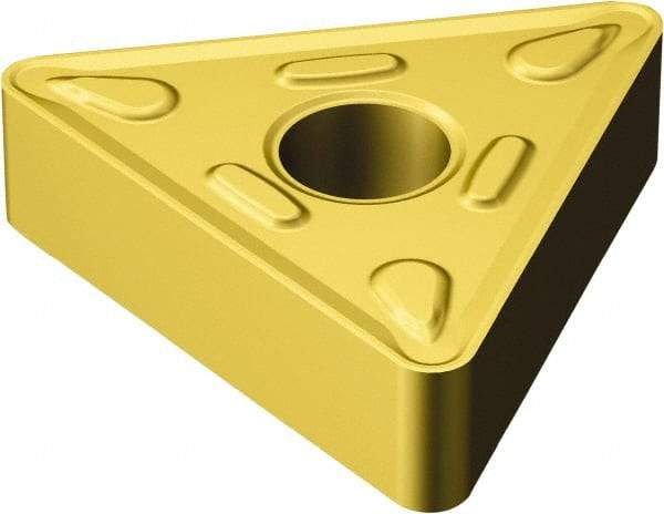 Sandvik Coromant - TNMG666 HM Grade 2025 Carbide Turning Insert - TiCN/Al2O3/TiN Finish, 60° Triangle, 3/4" Inscr Circle, 3/8" Thick, 3/32" Corner Radius - Exact Industrial Supply