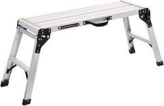 Louisville - 21" 1 Step Work Platform - Work Platform, 225 Lb Capacity, 21" Platform Height, 47-7/8" Base Width x 16-1/4" Base Depth, Aluminum - Exact Industrial Supply