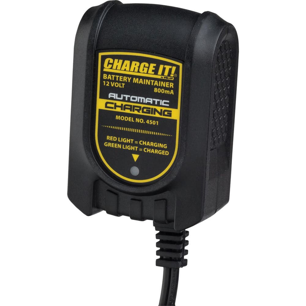 Automotive Battery Chargers & Jump Starters; Battery Charger Type: Automatic Charger/Maintainer; Amperage Rating: 0.8; DC Output: 15 V; Overall Width: 7; Overall Height: 3.25 in; Overall Depth: 9 in; Cable Gauge: 18; Cable Length: 72.000; Features: Multi-