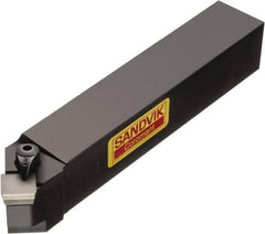 Sandvik Coromant - CSDPR/L, Right Hand Cut, 45° Lead Angle, 25mm Shank Height x 25mm Shank Width, Positive Rake Indexable Turning Toolholder - 150.02mm OAL, SPUN 12 03 08, SPU 422 Insert Compatibility, Series T-Max S - Exact Industrial Supply