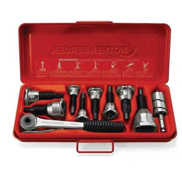 Rothenberger - Pullers, Extractors & Specialty Wrenches Type: Tee Extractor Set Capacity: 1/2; 5/8; 7/8; 1-1/8 (Inch) - Exact Industrial Supply