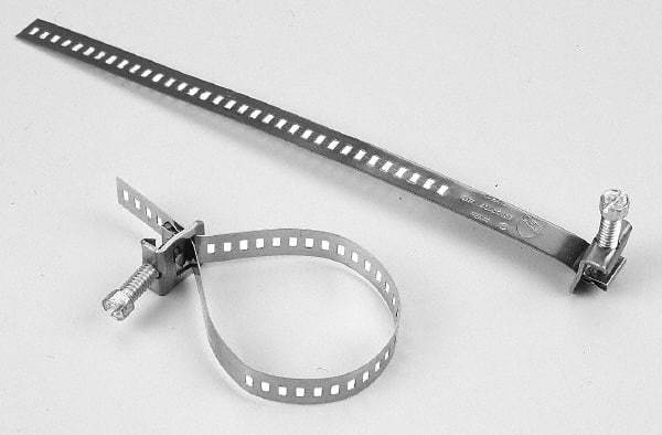 IDEAL TRIDON - SAE Size 104, 4 to 7-1/4" Diam, Stainless Steel Double Lock Hose Worm Drive Clamp - Material Grade 301 - Exact Industrial Supply