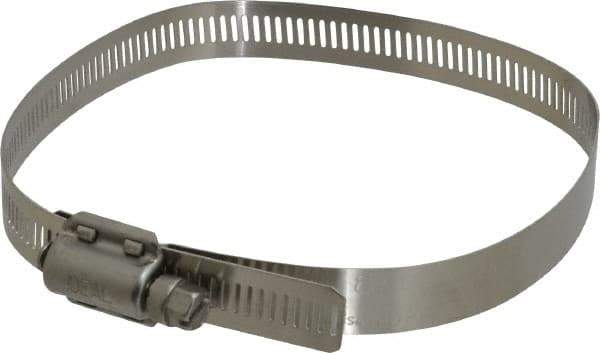 IDEAL TRIDON - SAE Size 80, 2-7/16 to 5-1/2" Diam, Stainless Steel Quick Engagement Hose Worm Drive Clamp - Material Grade 304 - Exact Industrial Supply