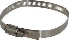 IDEAL TRIDON - SAE Size 80, 2-7/16 to 5-1/2" Diam, Stainless Steel Quick Engagement Hose Worm Drive Clamp - Material Grade 304 - Exact Industrial Supply