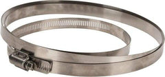 IDEAL TRIDON - SAE Size 318, 17-1/2 to 20-3/8" Diam, Stainless Steel Quick Engagement Hose Worm Drive Clamp - Material Grade 304 - Exact Industrial Supply