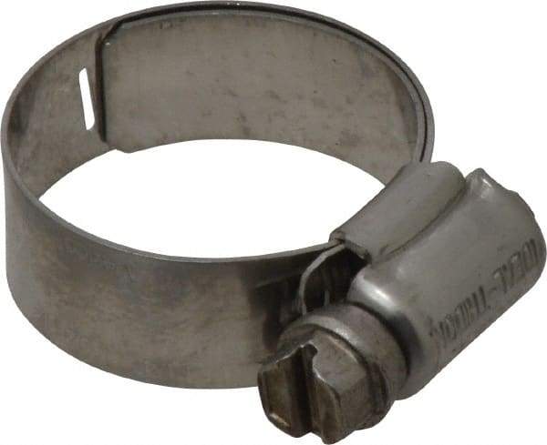 IDEAL TRIDON - SAE Size 12, 11/16 to 1-1/4" Diam, Stainless Steel Lined Worm Drive Clamp - Material Grade 316 - Exact Industrial Supply