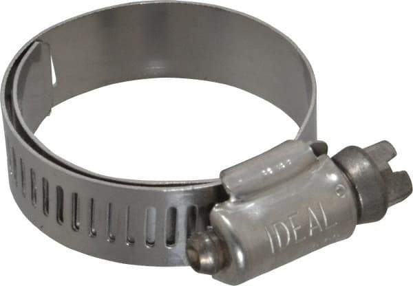 IDEAL TRIDON - SAE Size 16, 3/4 to 1-1/2" Diam, Stainless Steel Lined Worm Drive Clamp - Material Grade 316 - Exact Industrial Supply