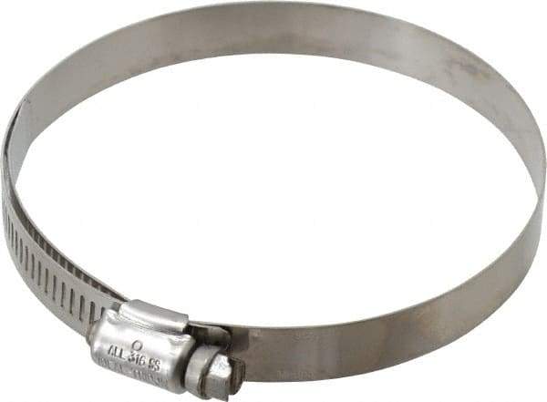IDEAL TRIDON - SAE Size 56, 3-1/16 to 4" Diam, Stainless Steel Lined Worm Drive Clamp - Material Grade 316 - Exact Industrial Supply