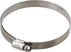 IDEAL TRIDON - SAE Size 56, 3-1/16 to 4" Diam, Stainless Steel Lined Worm Drive Clamp - Material Grade 316 - Exact Industrial Supply