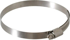 IDEAL TRIDON - SAE Size 64, 3-9/16 to 4-1/2" Diam, Stainless Steel Lined Worm Drive Clamp - Material Grade 316 - Exact Industrial Supply