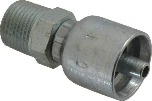 Parker - 1-1/2-11-1/2 Thread Steel Hydraulic Hose MPT Fitting - -24 Hose Size, 1 1/2" Hose Diam - Exact Industrial Supply