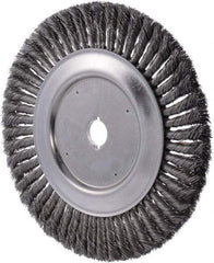 Weiler - 10" OD, 1" Arbor Hole, Knotted Wheel Brush - 0.016" Filament Diam - Exact Industrial Supply