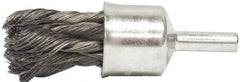 Weiler - 1/2" Brush Diam, Knotted, End Brush - 1/4" Diam Shank, 20,000 Max RPM - Exact Industrial Supply