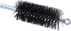 Weiler - 4-1/2" Long x 2" Diam Steel Spiral Brush - Double Spiral, 7-1/2" OAL, 0.012" Wire Diam, 1/4" Shank Diam - Exact Industrial Supply
