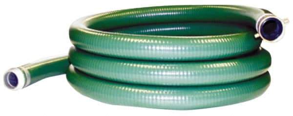 Alliance Hose & Rubber - 15 to 150°F, 2" Inside x 2.31" Outside Diam, PVC Liquid Suction & Discharge Hose - Green, 20' Long, 29 Vacuum Rating, 79 psi Working & 267 psi Brust Pressure - Exact Industrial Supply