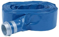 Value Collection - -10 to 150°F, 2" Inside x 2.11" Outside Diam, PVC Liquid Suction & Discharge Hose - Blue, 20' Long, 60 psi Working & 180 psi Brust Pressure - Exact Industrial Supply