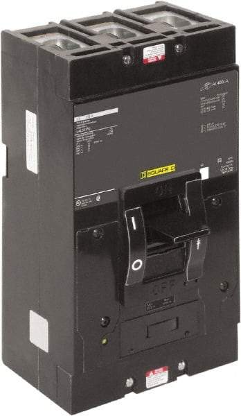 Square D - 350 Amp, 600 V, 3 Pole, Panel Mount Molded Case Circuit Breaker - Thermal Magnetic Trip, Multiple Breaking Capacity Ratings - Exact Industrial Supply