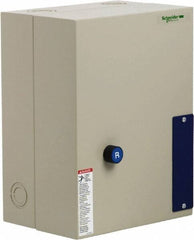Schneider Electric - 3 Pole, 65 Amp, 120 Coil VAC, Nonreversible Enclosed IEC Motor Starter - 1 Phase Hp: 10 at 240 VAC, 5 at 120 VAC, 3 Phase Hp: 20 at 208 VAC, 20 at 230 VAC, 40 at 460 VAC, 50 at 575 VAC - Exact Industrial Supply