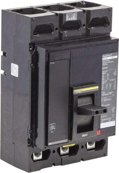 Square D - 400 Amp, 600 VAC, 3 Pole, Unit Mount Molded Case Circuit Breaker - Electronic Trip, 18 kA at 600 VAC Breaking Capacity, 3/0 (Aluminum), 3/0 (Copper) AWG, 8.05 Inch Deep x 12.86 Inch High x 8.27 Inch Wide - Exact Industrial Supply
