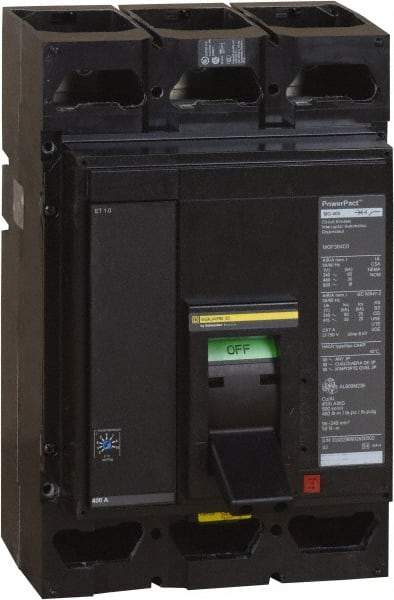Square D - 800 Amp, 600 V, 3 Pole, Panel Mount Molded Case Circuit Breaker - Multiple Breaking Capacity Ratings - Exact Industrial Supply
