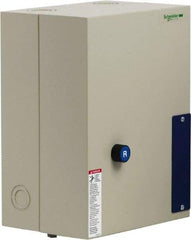 Schneider Electric - 3 Pole, 50 Amp, 120 Coil VAC, Nonreversible Enclosed IEC Motor Starter - 1 Phase Hp: 3 at 120 VAC, 7.5 at 240 VAC, 3 Phase Hp: 15 at 208 VAC, 15 at 230 VAC, 40 at 460 VAC, 40 at 575 VAC - Exact Industrial Supply