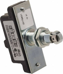 Square D - SPDT, NC/NO, 600 VAC, Screw Terminal, Roller Plunger Actuator, General Purpose Limit Switch - 1 NEMA Rating, IP20 IPR Rating, Panel Mount, 1-1/4 Lb. Operating Force - Exact Industrial Supply