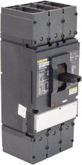 Square D - 600 Volt, 600 Amp, Automatic Molded Case Switch - 3 Pole, 100 at 480 VAC, 125 at 240 VAC, 50 at 600 VAC kA Interrupting Rating, Line/Load Lug Connection - Exact Industrial Supply