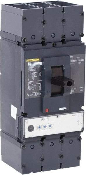 Square D - 600 Amp, 600 VAC, 3 Pole, Panel Mount Molded Case Circuit Breaker - Electronic Trip, Multiple Breaking Capacity Ratings, 2 AWG - Exact Industrial Supply