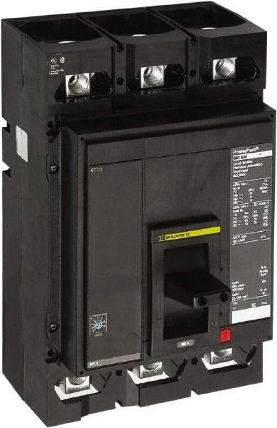 Square D - 450 Amp, 3 Pole, Panel Mount Molded Case Circuit Breaker - Electronic Trip, Multiple Breaking Capacity Ratings - Exact Industrial Supply