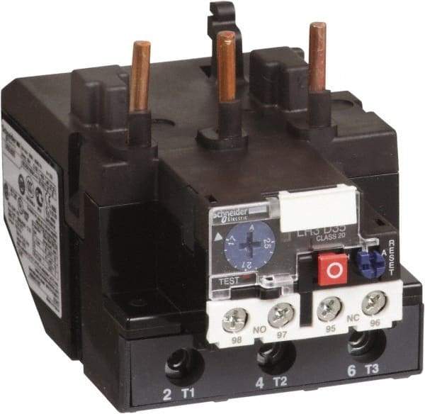 Schneider Electric - 37 to 50 Amp, 690 VAC, Thermal IEC Overload Relay - Trip Class 20, For Use with LC1D80 and LC1D95 - Exact Industrial Supply