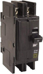 Square D - 60 Amp, 240 VAC, 2 Pole, Panel Mount Miniature Circuit Breaker - 14-2 AWG - Exact Industrial Supply