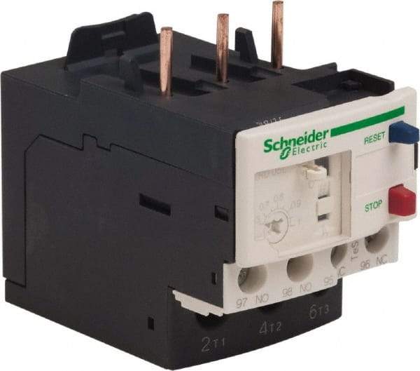 Schneider Electric - 3 Pole, NEMA Size 00-1, 0.63 to 1 Amp, 690 VAC, Thermal NEMA Overload Relay - Trip Class 20, For Use with LC1D09, LC1D12, LC1D18, LC1D25, LC1D32 and LC1D38 - Exact Industrial Supply