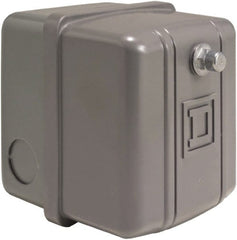 Square D - 1 NEMA Rated, DPST, 40 to 60 psi, Electromechanical, Snap Action Pressure and Level Switch - Exact Industrial Supply