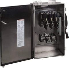 Square D - 200 Amp, 600 VAC/VDC, 3 Pole Nonfused Safety Switch - NEMA 12, 3, 3R, 4 & 4X, 50 hp at 600 VAC, 50 hp at 600 VDC (Single Phase), 150 hp at 600 VAC, 50 hp at 600 VDC (Triple Phase), ST Contact Form - Exact Industrial Supply
