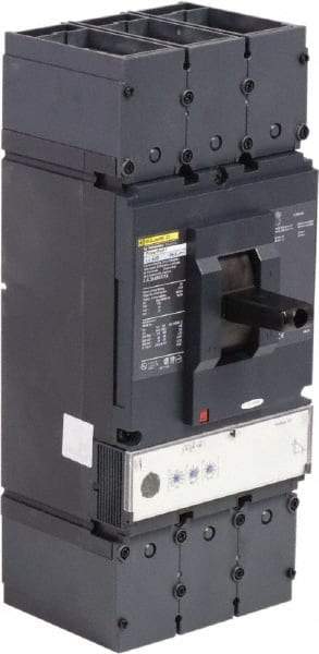 Square D - 400 Amp, 600 VAC, 3 Pole, Panel Mount Molded Case Circuit Breaker - Electronic Trip, Multiple Breaking Capacity Ratings, 2 AWG - Exact Industrial Supply