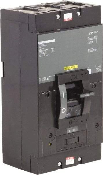Square D - 400 Amp, 240 V, 3 Pole, Panel Mount Molded Case Circuit Breaker - Thermal Magnetic Trip, 25 kA at 240 VAC Breaking Capacity - Exact Industrial Supply
