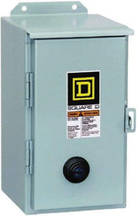 Square D - 110 Coil VAC at 50 Hz, 120 Coil VAC at 60 Hz, 18 Amp, Nonreversible Enclosed Enclosure NEMA Motor Starter - 3 Phase hp: 3 at 200 VAC, 3 at 230 VAC, 5 at 460 VAC, 5 at 575 VAC, 12 Enclosure Rating - Exact Industrial Supply