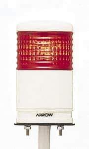 Schneider Electric - LED Lamp, Red, Flashing and Steady, Preassembled Stackable Tower Light Module Unit - 24 VDC, 100 Milliamp, IP54 Ingress Rating, Base Mount - Exact Industrial Supply