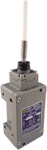 Square D - DPDT, 2NC/2NO, 600 Volt Screw Terminal, Cat Whisker Actuator, General Purpose Limit Switch - 1, 2, 4, 6, 12, 13, 6P NEMA Rating, IP67 IPR Rating - Exact Industrial Supply