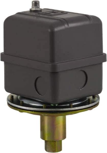 Square D - 1 NEMA Rated, DPST, 18 inHg to 23 inHg, Vacuum Switch Pressure and Level Switch - Adjustable Pressure, 480 VAC, Screw Terminal - Exact Industrial Supply