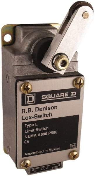 Square D - DPDT, NC/NO, 600 Volt, Screw Terminal, Rotary Spring Return Actuator, General Purpose Limit Switch - 1, 2, 4, 12, 13 NEMA Rating, IP67 IPR Rating - Exact Industrial Supply